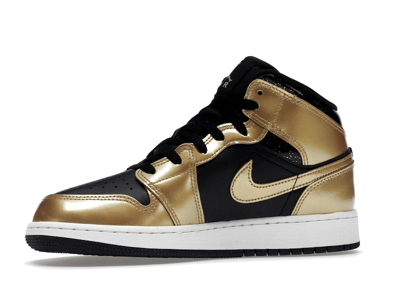 Jordan 1 Mid SE Metallic Gold Black (GS)
