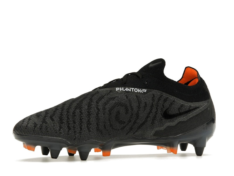 Nike Gripknit Phantom GX Elite SG-Pro Anti-Clog Traction Black Dark Smoke Grey Total Orange
