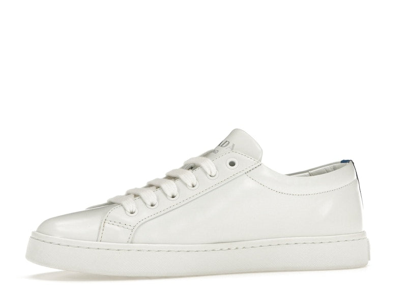 Prada Court Sneaker White Blue Leather (Women's)