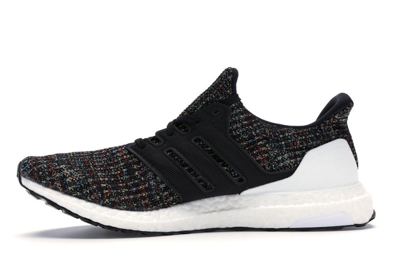 adidas Ultra Boost 4.0 Black Multi-Color White Heel Cage