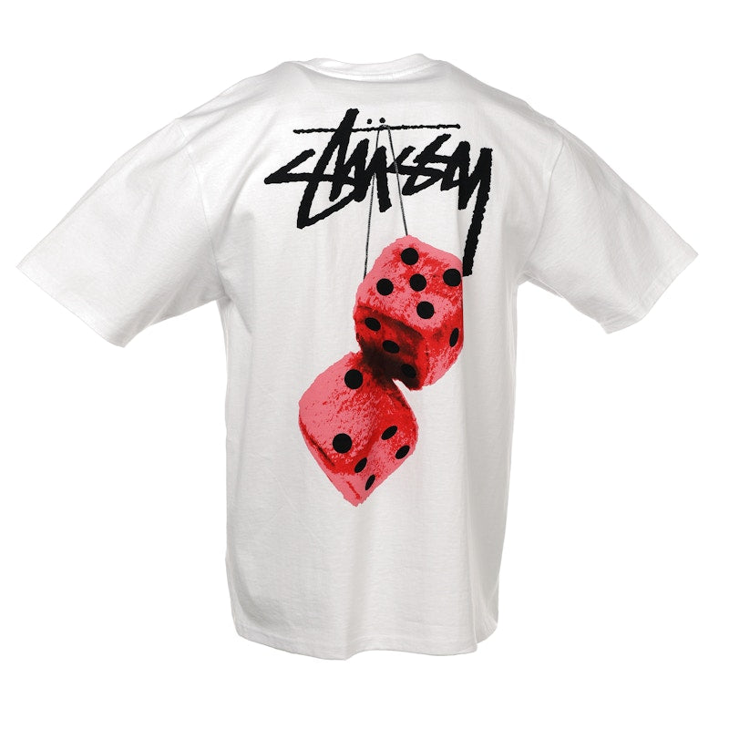 Stussy Fuzzy Dice Tee White