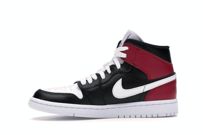 Jordan 1 Mid Black Noble Red (Women's)