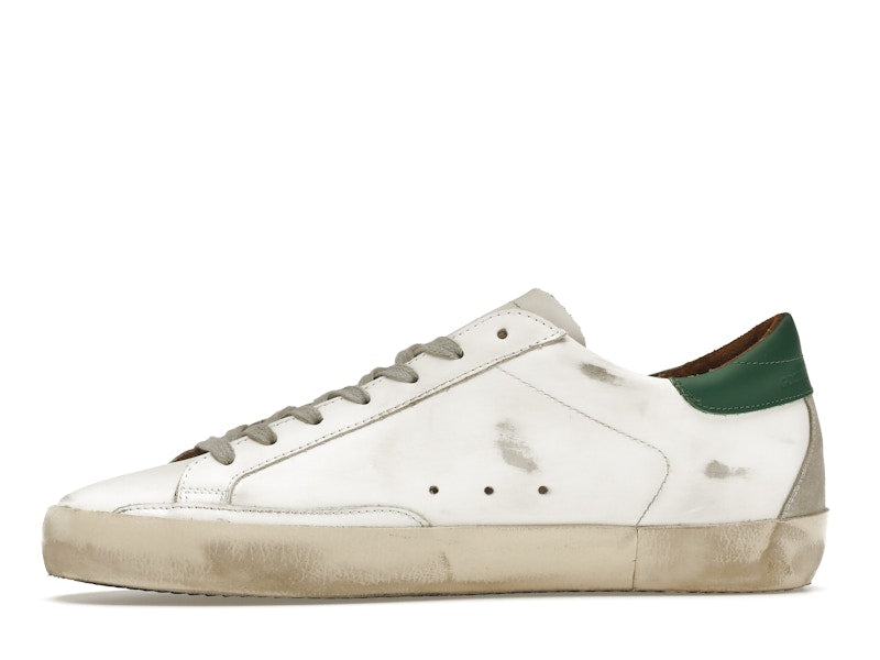 Golden Goose Super-Star White Green Grey Suede Patch