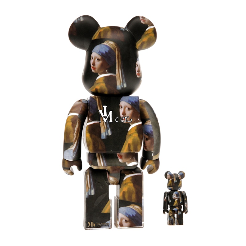 Bearbrick Johannes Vermeer (Girl with a Pearl Earring) 100% & 400% Set