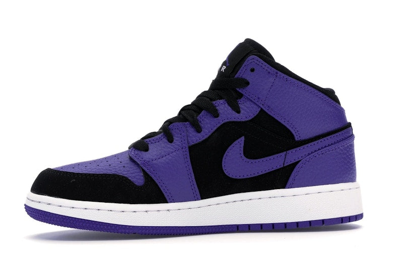 Jordan 1 Mid Black Dark Concord (GS)