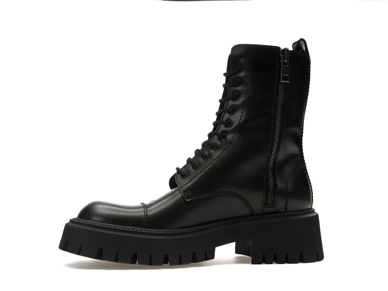 Balenciaga Tractor 20mm Zip Up Boot Black