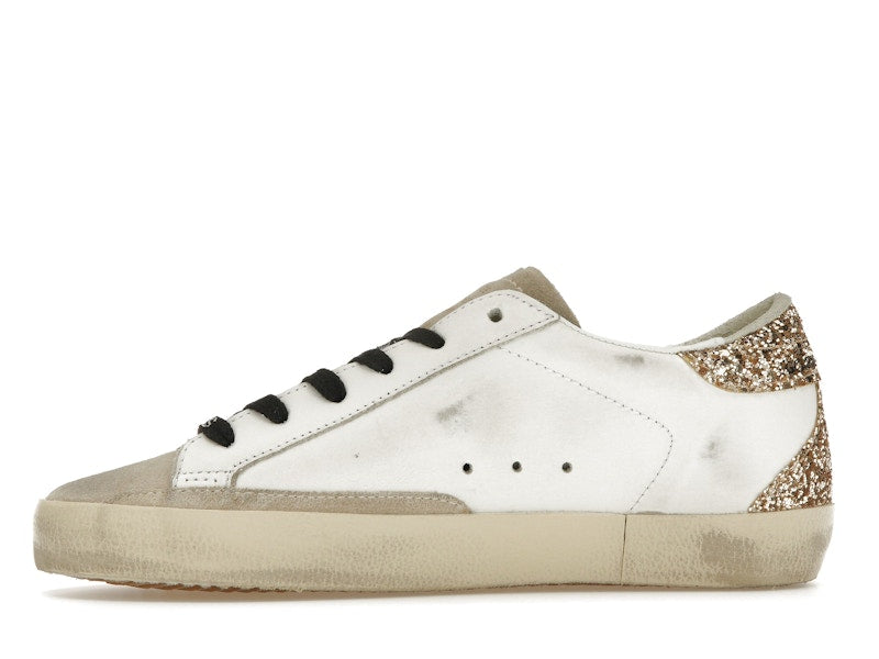 Golden Goose Super-Star White Silver Gold Glitter (Women's)