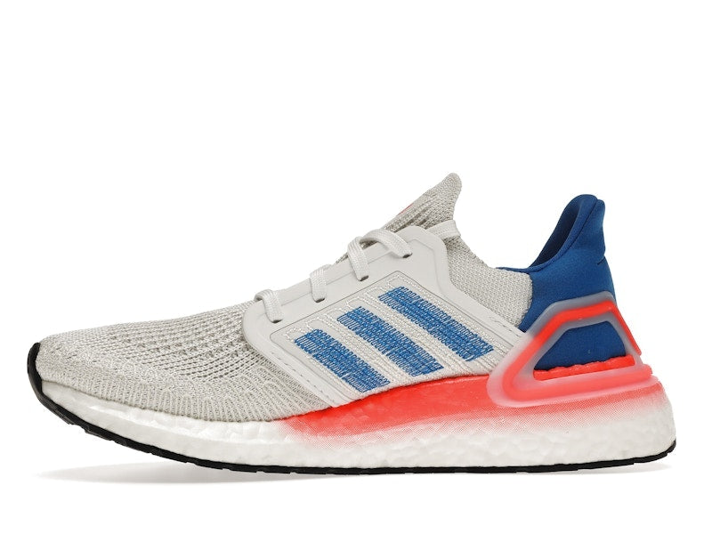 adidas Ultra Boost 20 White Glory Blue Solar Red