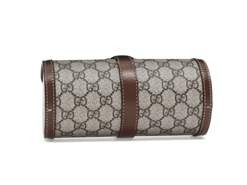 Gucci Supreme Monogram Watch Role Bag Brown