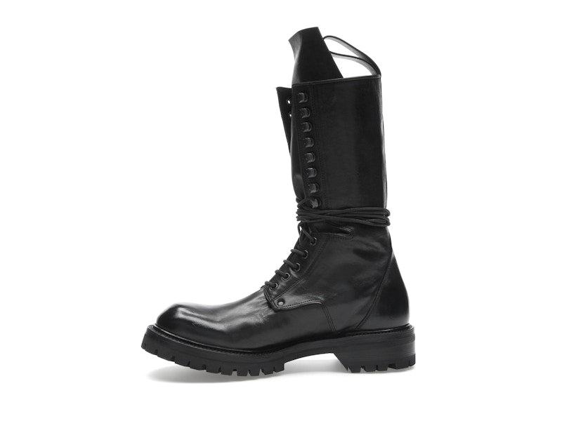 Rick Owens Army Laced Boot Black