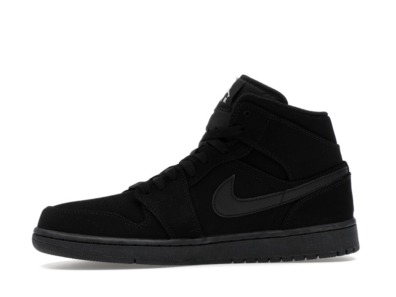 Jordan 1 Mid Black Black White