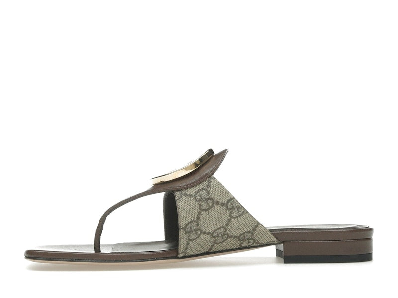 Gucci Blondie Thong Canvas Sandals Ebony (Women's)