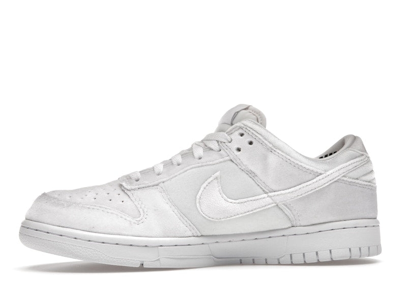 Nike Dunk Low Dover Street Market Triple White Velvet