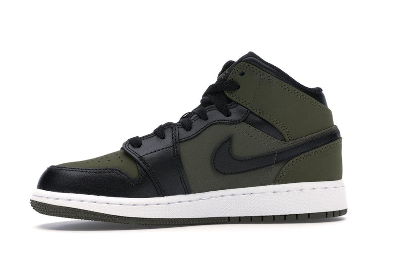 Jordan 1 Mid Olive Canvas Black (GS)