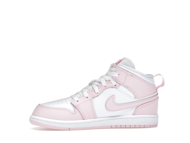 Jordan 1 Mid Pink Foam Fire Red White (PS)