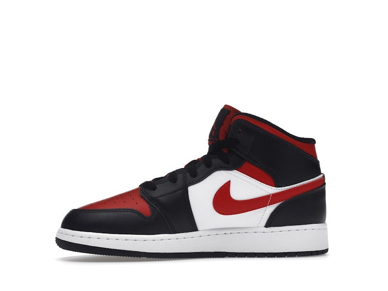 Air Jordan 1 Mid Black Fire Red (GS)