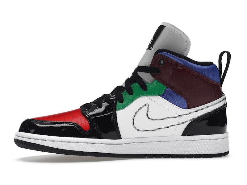 Jordan 1 Mid SE Black White Multi-Color (Women's)