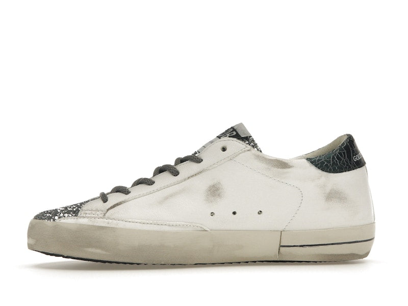 Golden Goose Super-Star Glitter Cream Silver (Women's)