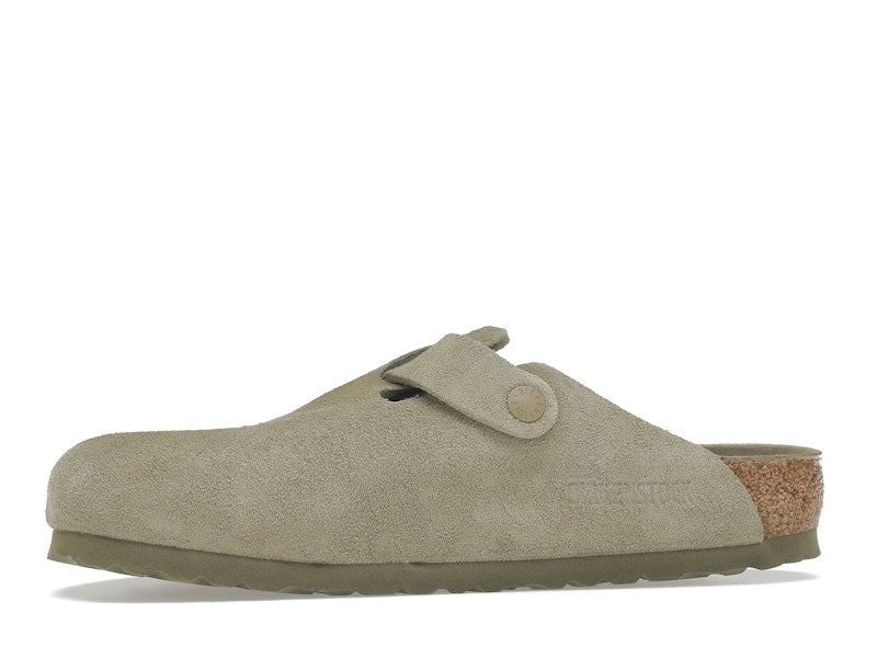 Birkenstock Boston Soft Footbed Suede Faded Khaki