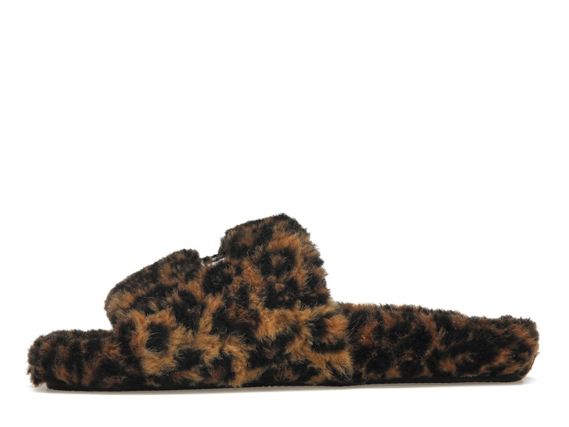 Balenciaga Furry Slide Leopard Brown Black