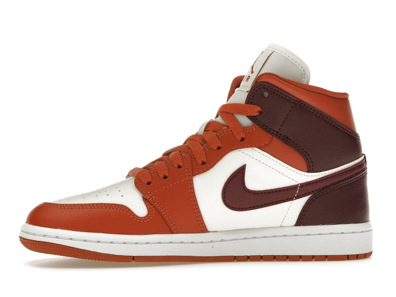 Jordan 1 Mid Dusty Peach Night Maroon (Women's)
