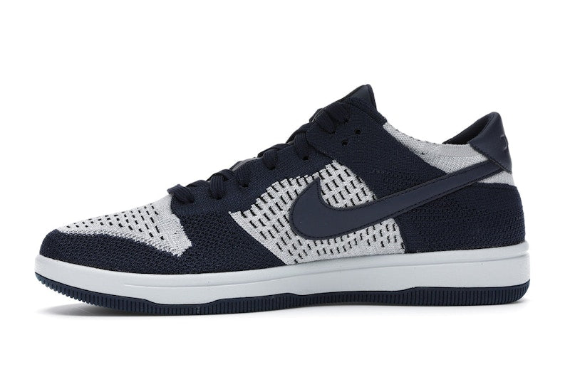 Nike Dunk Low Flyknit College Navy Pure Platinum