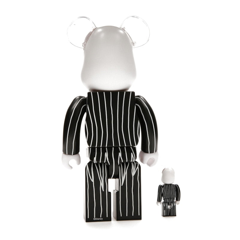Bearbrick x Disney Tim Burton's The Nightmare Before Christmas Jack Skellington 100% & 400% Set