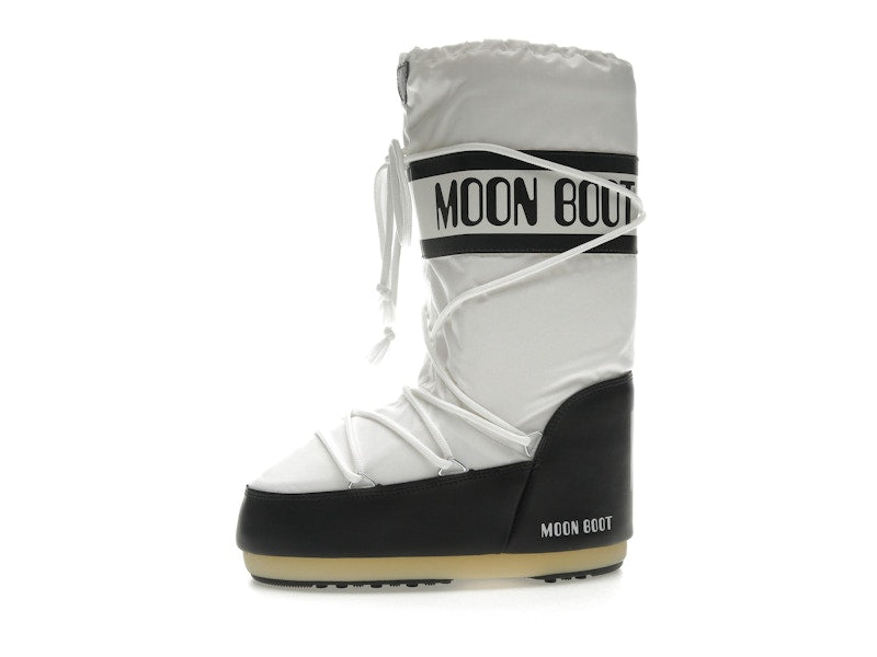 Moon Boot Icon Nylon Boot Black White