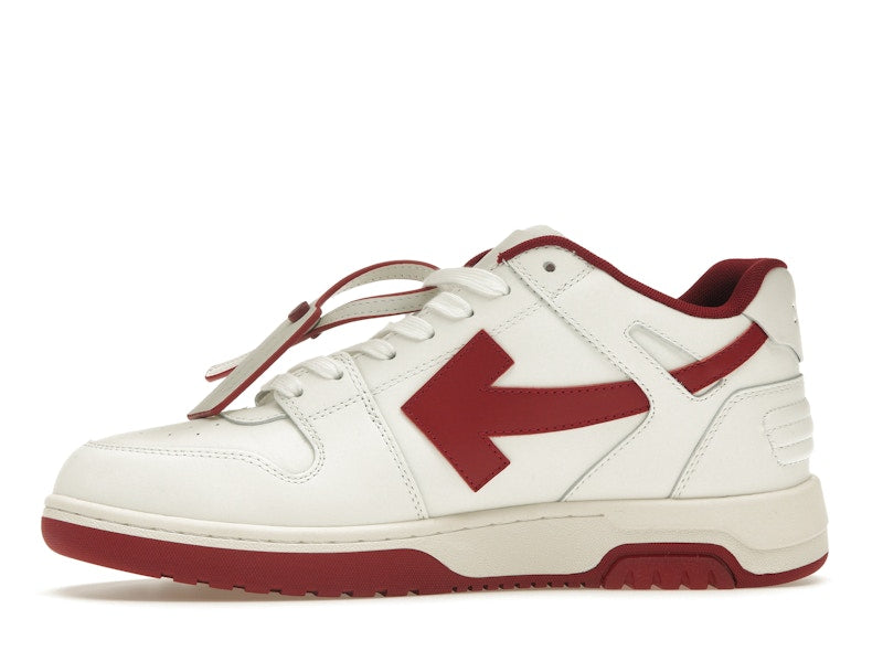 OFF-WHITE Out Of Office OOO Low Tops White Red White Tag