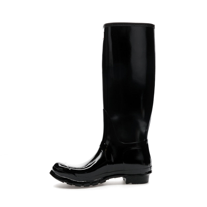 Hunter Original Tall Gloss Rain Boots Black (Women's)