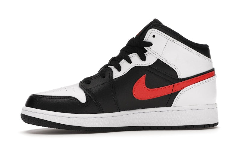 Jordan 1 Mid White Black Chile Red (GS)