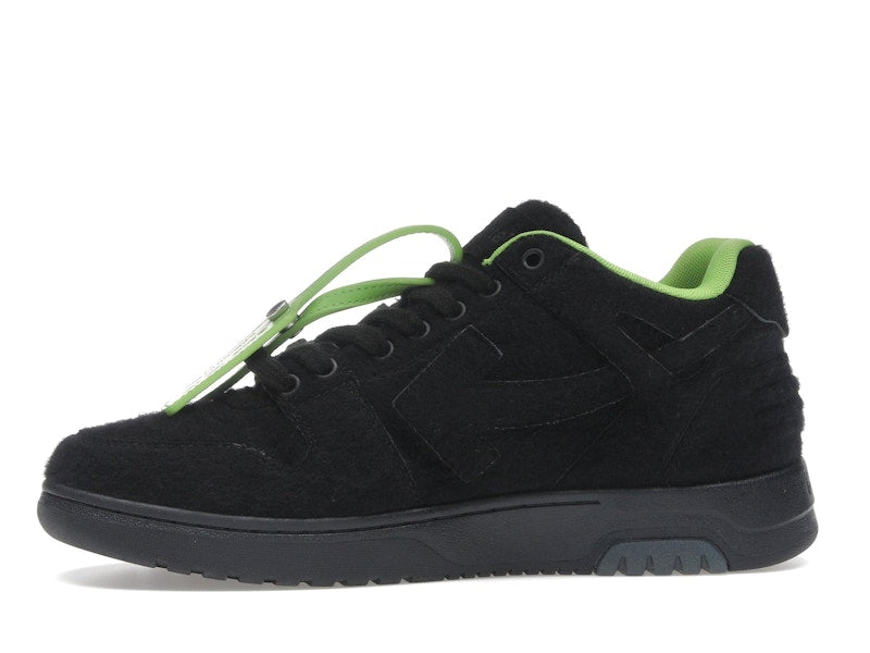 OFF-WHITE Out Of Office "OOO" Low Tops Black Green Wool