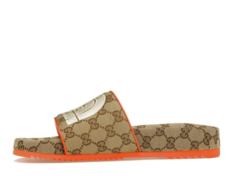 Gucci x The North Face GG Slide Orange Beige Ebony Original GG Canvas