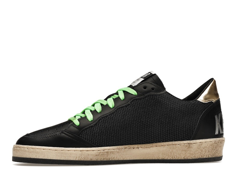Golden Goose Ball-Star Low Black Fluorescent green