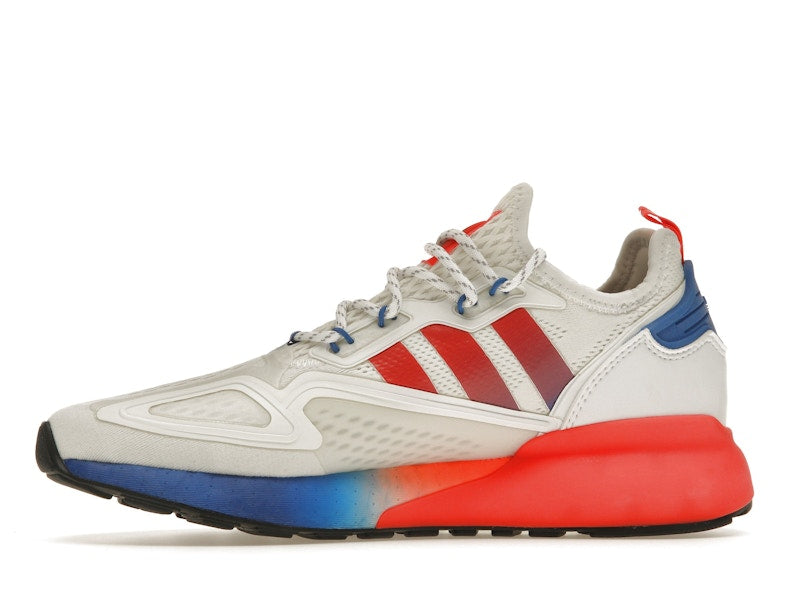 adidas ZX 2K Boost White Solar Red Blue