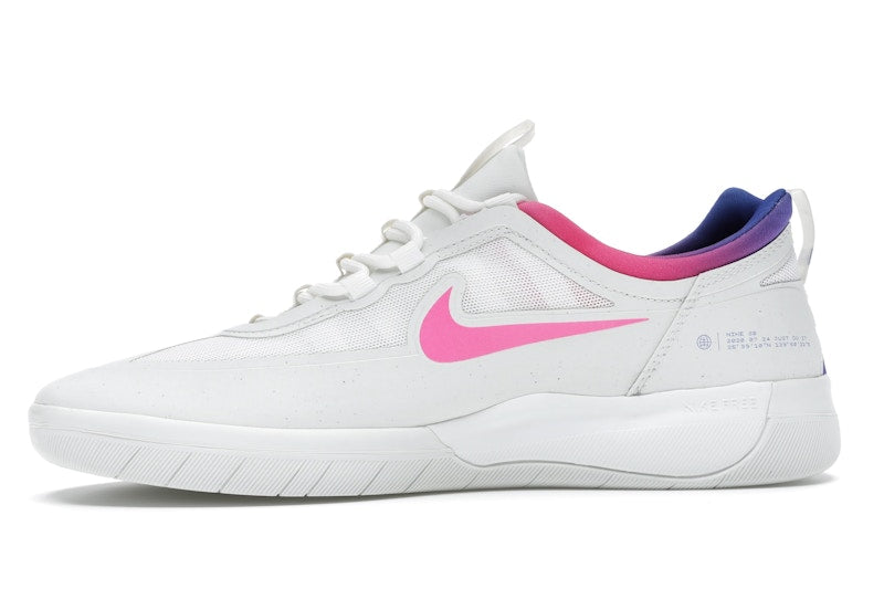 Nike SB Nyjah Free 2 Summit White Pink Blast Racer Blue