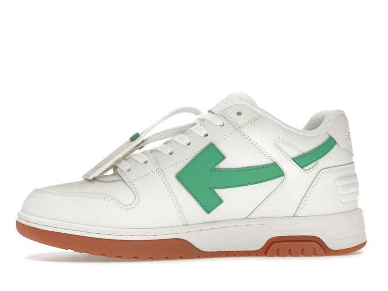 OFF-WHITE Out Of Office OOO Low Tops White Bright Green Brick Red