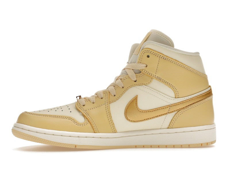 Jordan 1 Mid SE Pale Vanilla Metallic Gold (Women's)