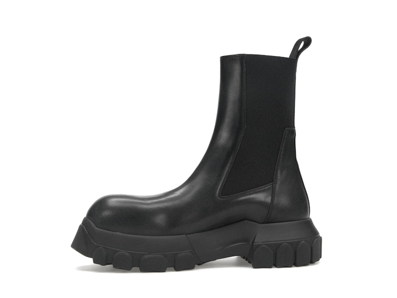 Rick Owens Lido Beatle Bozo Tractor Boots Black