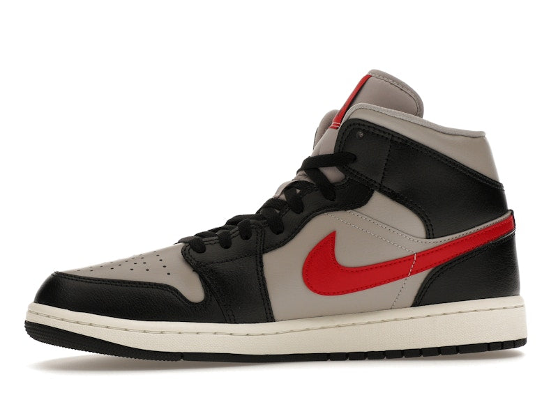 Jordan 1 Mid Black College Grey Gym Red (Women's)