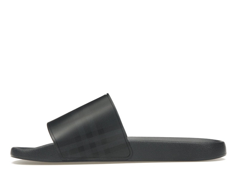 Burberry Embossed Logo Slides Dark Blue
