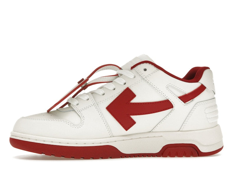 OFF-WHITE Out Of Office OOO Low Tops White Burgundy