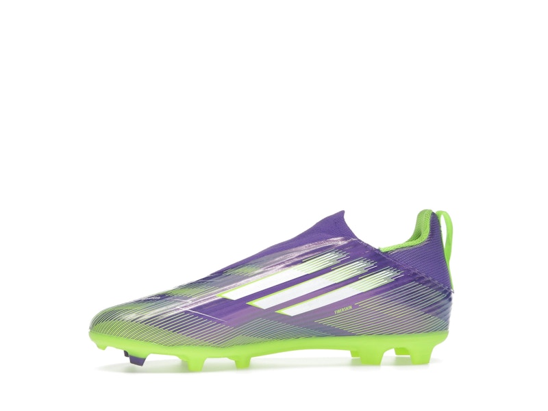 adidas F50 League Laceless FG/MG Purple Rush Cloud White Lucid Lemon (GS)
