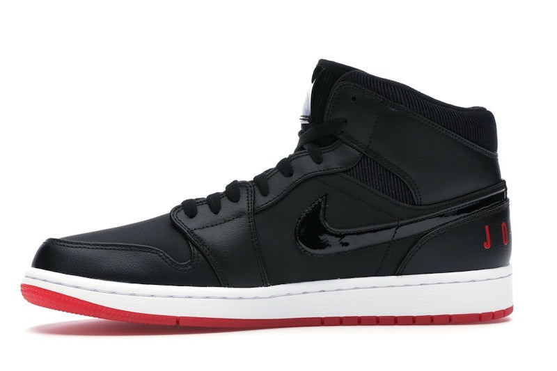 Jordan 1 Mid Black University Red