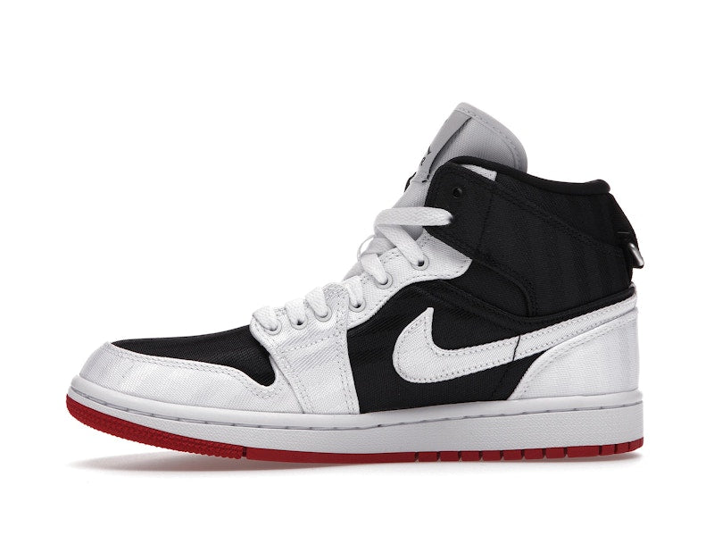 Jordan 1 Mid SE Utility Canvas White Black Gym Red (Women's)