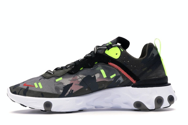 Nike React Element 87 Medium Olive Bright Crimson