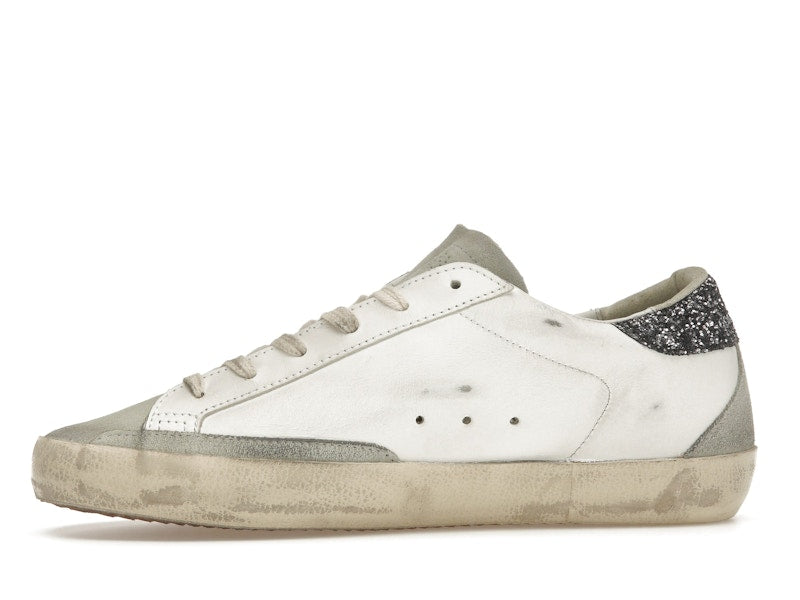 Golden Goose Super-Star White Dark Grey Glitter (Women's)