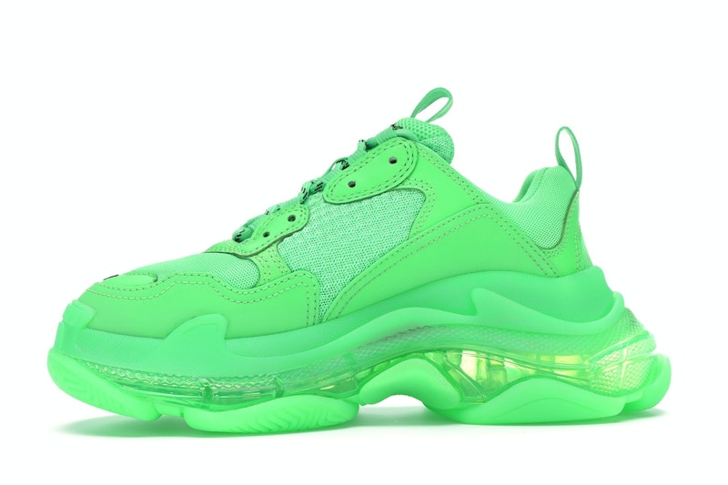 Balenciaga Triple S Neon Green Clear Sole (Women's)