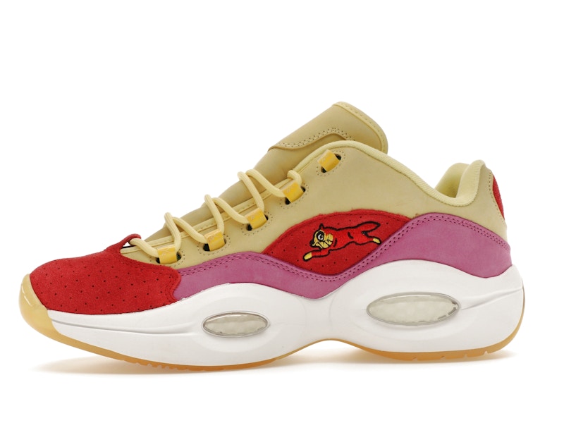 Reebok Question Low BBC Ice Cream Running Dog Yellow Red