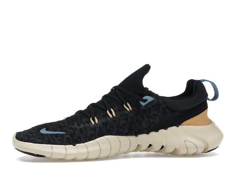 Nike Free Run 5.0 Next Nature Black Anthracite Wheat Gold Noise Aqua (Women's)